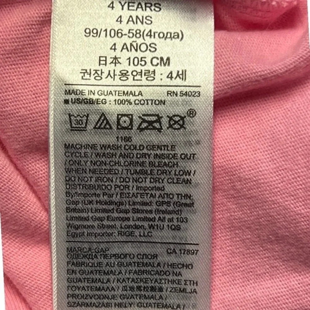 Gap Tank Top‎ 4 Year Pink Cat Pineapple Graphic Sleeveless Toddler Playful NEW